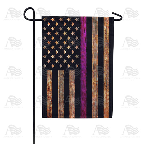 America Forever Thin Purple Line Garden Flag