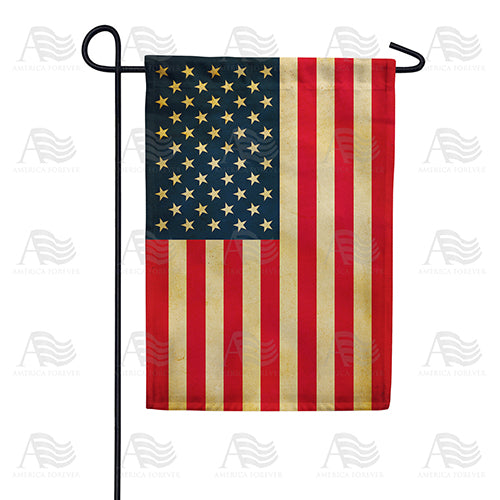 America Forever Tea-Stained USA Garden Flag