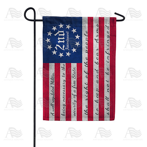 Rustic 2nd Amendment USA Garden Flag
