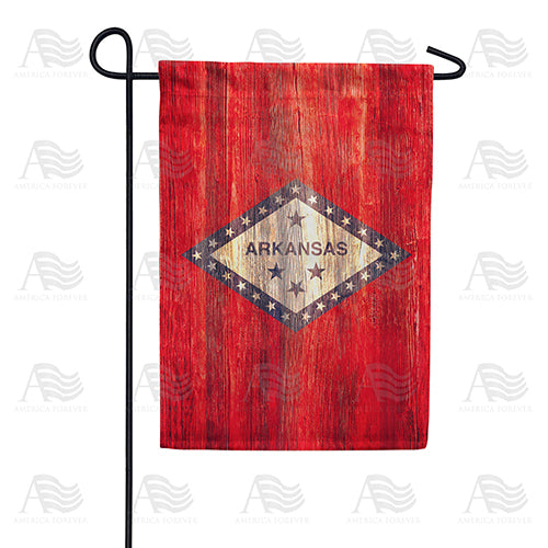 America Forever Arkansas State Wood-Style Garden Flag