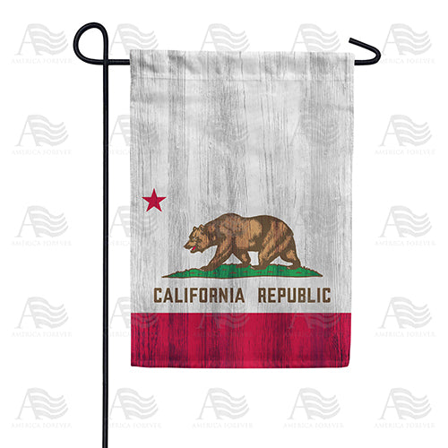 America Forever California State Wood-Style Garden Flag