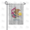 America Forever Illinois State Wood-Style Garden Flag