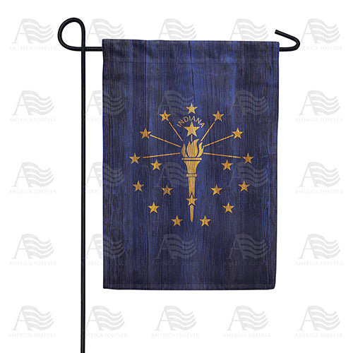 America Forever Indiana State Wood-Style Garden Flag
