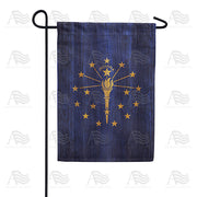 America Forever Indiana State Wood-Style Garden Flag