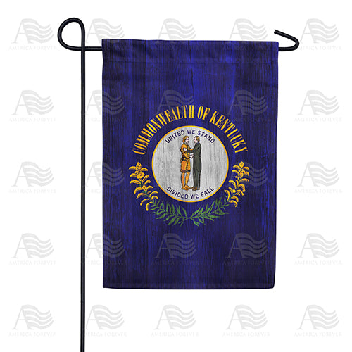 America Forever Kentucky State Wood-Style Garden Flag
