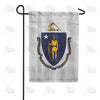 America Forever Massachusetts State Wood-Style Garden Flag