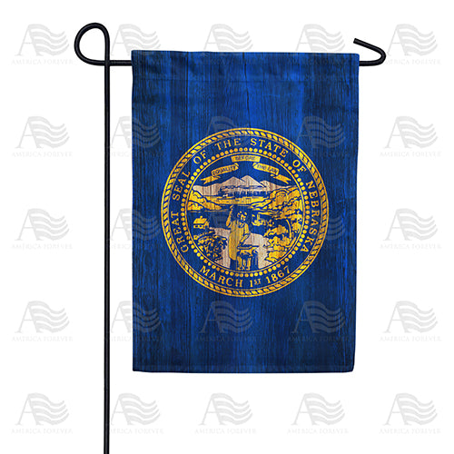 America Forever Nebraska State Wood-Style Garden Flag