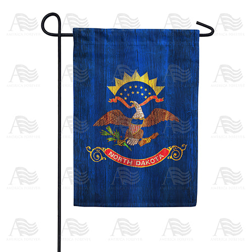 America Forever North Dakota State Wood-Style Garden Flag