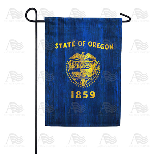America Forever Oregon State Wood-Style Garden Flag