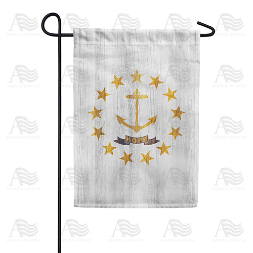 America Forever Rhode Island State Wood-Style Garden Flag
