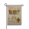 Happy New Year Sunflower Champagne Celebration Burlap Garden Flag