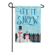 America Forever Let It Snow Backyard Snowmen Garden Flag
