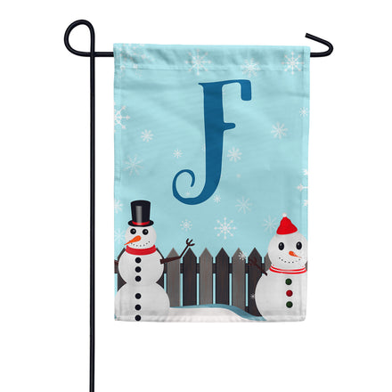 America Forever Let It Snow Backyard Snowmen Monogram Garden Flag