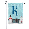 America Forever Let It Snow Backyard Snowmen Monogram Garden Flag