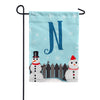 America Forever Let It Snow Backyard Snowmen Monogram Garden Flag