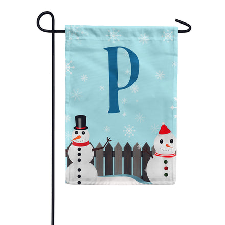 America Forever Let It Snow Backyard Snowmen Monogram Garden Flag
