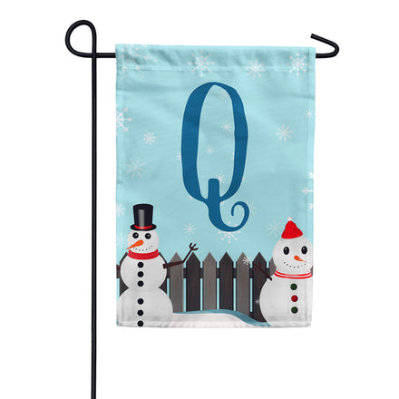 America Forever Let It Snow Backyard Snowmen Monogram Garden Flag