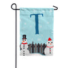 America Forever Let It Snow Backyard Snowmen Monogram Garden Flag