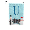 America Forever Let It Snow Backyard Snowmen Monogram Garden Flag