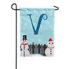 America Forever Let It Snow Backyard Snowmen Monogram Garden Flag
