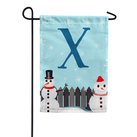 America Forever Let It Snow Backyard Snowmen Monogram Garden Flag
