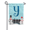 America Forever Let It Snow Backyard Snowmen Monogram Garden Flag