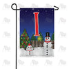 America Forever Snowman Christmas Tree Monogram Garden Flag