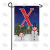 America Forever Snowman Christmas Tree Monogram Garden Flag