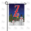 America Forever Snowman Christmas Tree Monogram Garden Flag