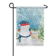 America Forever Let It Snow Watercolor Garden Flag