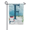America Forever Let It Snow Watercolor Monogram Garden Flag