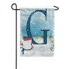 America Forever Let It Snow Watercolor Monogram Garden Flag