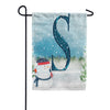America Forever Let It Snow Watercolor Monogram Garden Flag