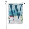 America Forever Let It Snow Watercolor Monogram Garden Flag