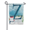 America Forever Let It Snow Watercolor Monogram Garden Flag