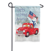America Forever Happy Holidays America Garden Flag