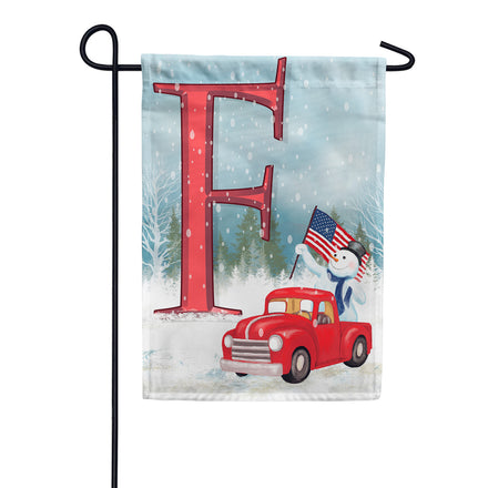 America Forever Happy Holidays America Monogram Garden Flag