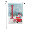 America Forever Happy Holidays America Monogram Garden Flag
