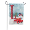 America Forever Happy Holidays America Monogram Garden Flag