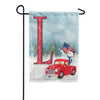 America Forever Happy Holidays America Monogram Garden Flag
