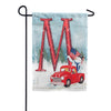 America Forever Happy Holidays America Monogram Garden Flag