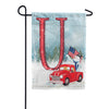 America Forever Happy Holidays America Monogram Garden Flag