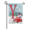 America Forever Happy Holidays America Monogram Garden Flag