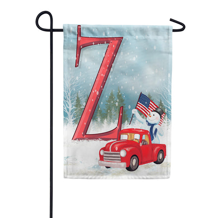 America Forever Happy Holidays America Monogram Garden Flag