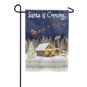 America Forever Santa is Coming Garden Flag