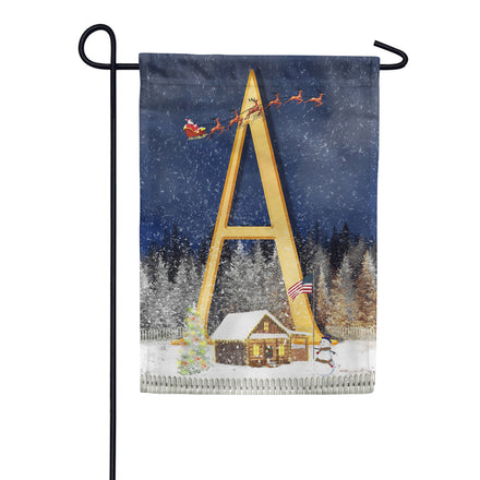 America Forever Santa Is Coming Monogram Garden Flag