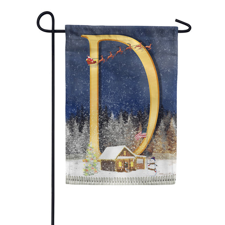 America Forever Santa Is Coming Monogram Garden Flag