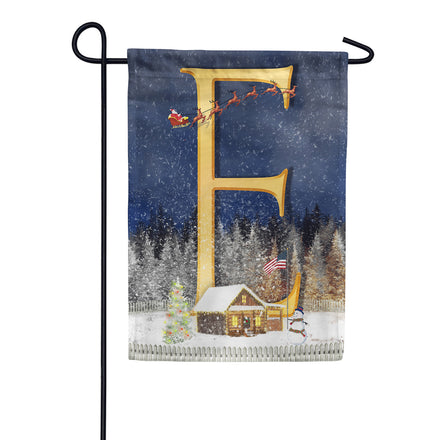 America Forever Santa Is Coming Monogram Garden Flag