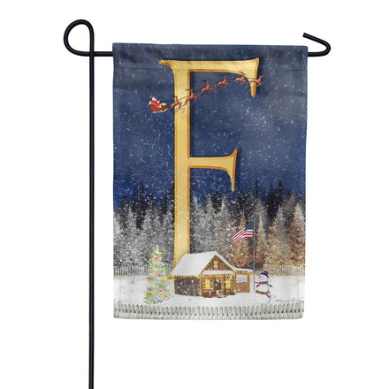 America Forever Santa Is Coming Monogram Garden Flag
