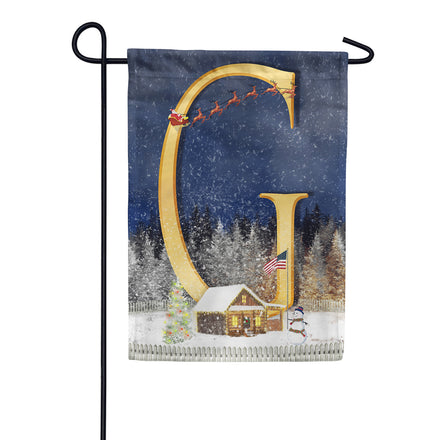 America Forever Santa Is Coming Monogram Garden Flag